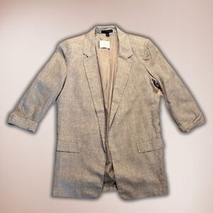 Harve Benard Light Brown Blazer Top